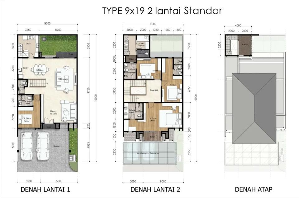 Grand Pasadena Village Type 9 x 19 Standard 2 Lantai